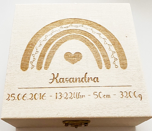Aufbewahrungsbox verschließbar Regenbogen "Kasandra"