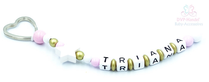 Schlüsselanhänger mit Namen - Sternchen "Triana"
