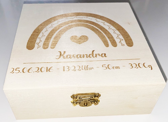 Aufbewahrungsbox verschließbar Regenbogen "Kasandra"